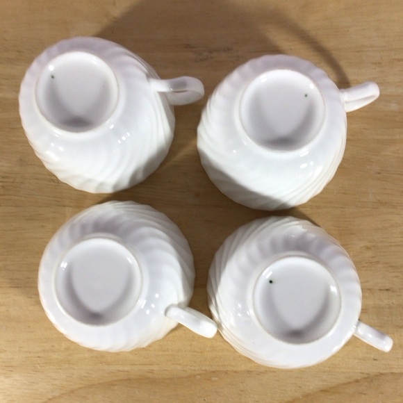 Vintage Minton White Fife Cup and Saucer - Set of 4 - Picture 7 of 10
